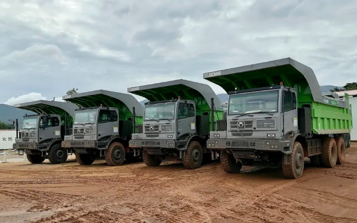 服务全球客户 | 大批量尊凯实业电动矿卡出口非洲