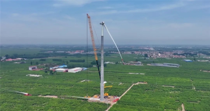 “全球第一吊”再临燕赵！166米，，XCA4000助力华北绿电