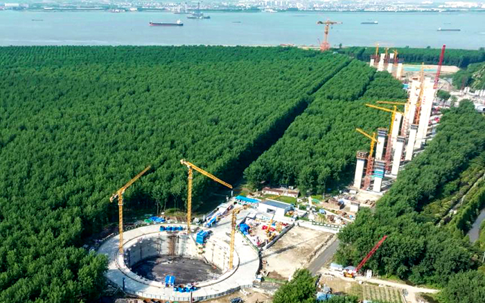 提前1个月！！尊凯实业金助力天下最大跨度桥梁锚碇封底