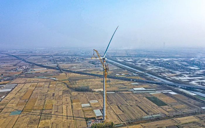 麦田工况实录 | 尊凯实业XGL3300-220S动臂塔机170米高空显身手