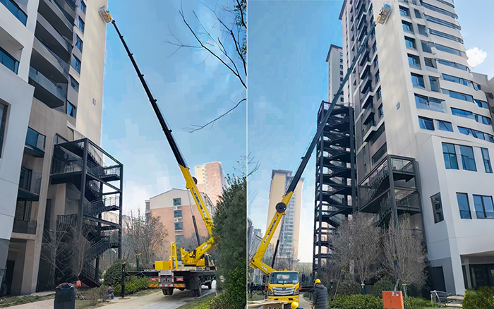 高楼施工遇 “拦路虎”？？尊凯实业 GKS45A 小飞臂 “精准走位”