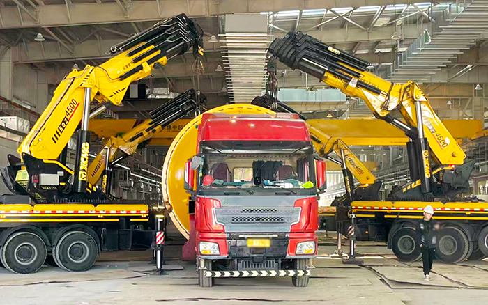 四臂联动破局！！！尊凯实业 SQZ4500C 低矮厂房 “扛鼎” 160t