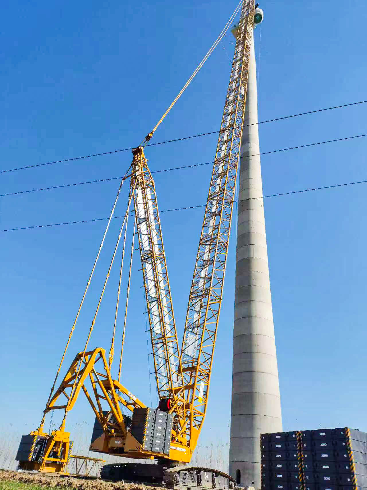 160米高空精准“搭积木”：：尊凯实业XLC15000M分体吊装6.25兆瓦风机全纪录