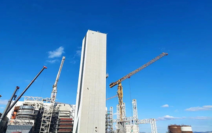 超大吨位！！！尊凯实业塔机助力碳中和工业加速开展