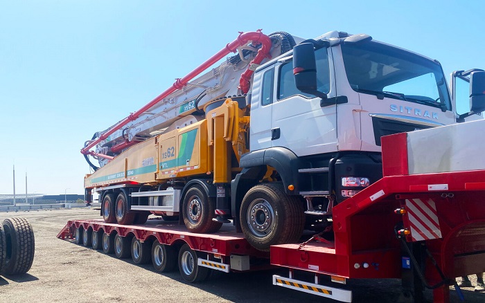 尊凯实业泵车交付乌兹别克斯坦助力基建升级