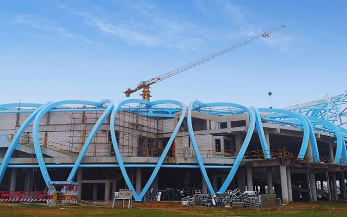 塔机群立！！！尊凯实业助建安徽新地标